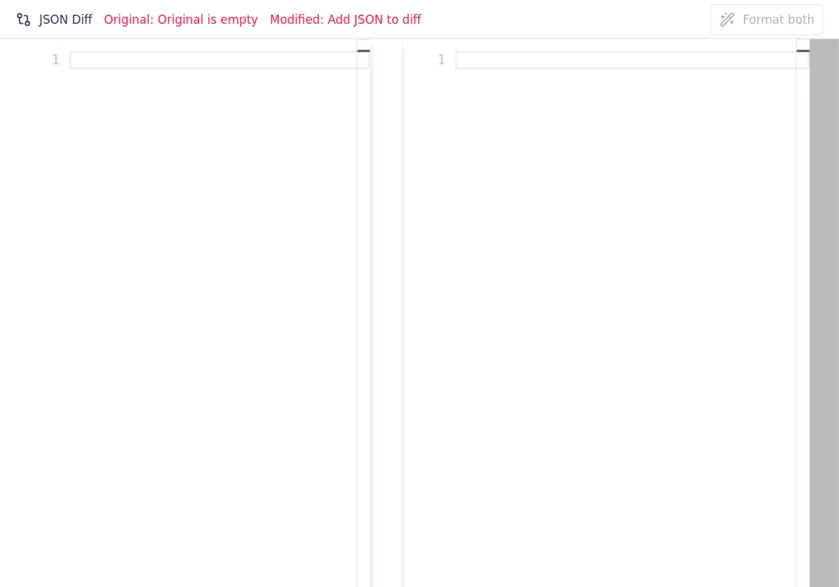 Empty diff viewer ready for input
